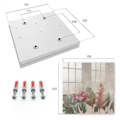Élégance botanique sur fond texturé
