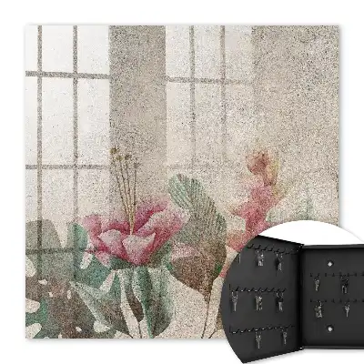 Élégance botanique sur fond texturé