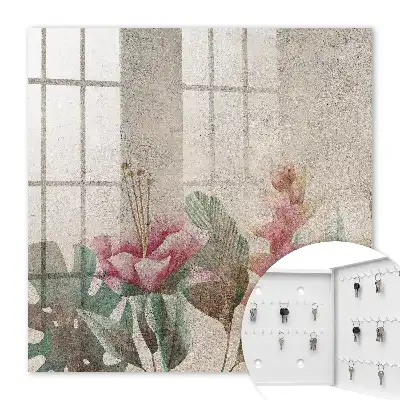 Élégance botanique sur fond texturé