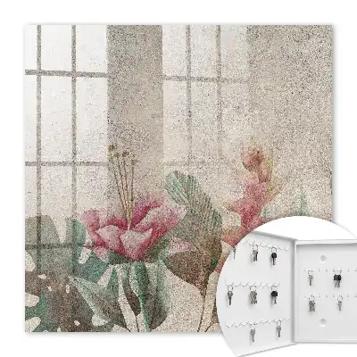 Élégance botanique sur fond texturé