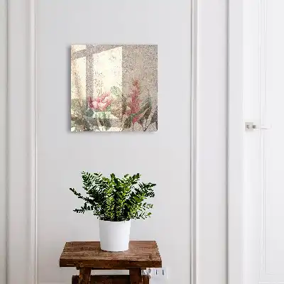 Élégance botanique sur fond texturé