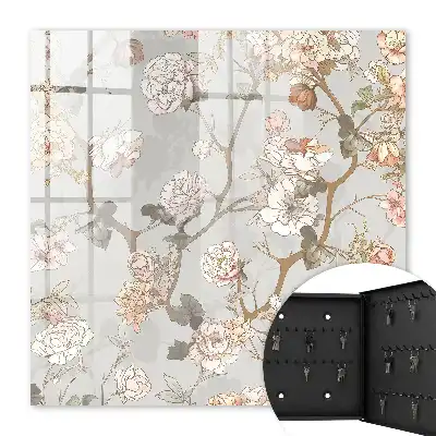 Branches de fleurs sur fond clair