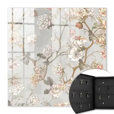 Branches de fleurs sur fond clair