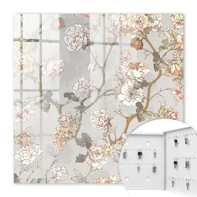 Branches de fleurs sur fond clair