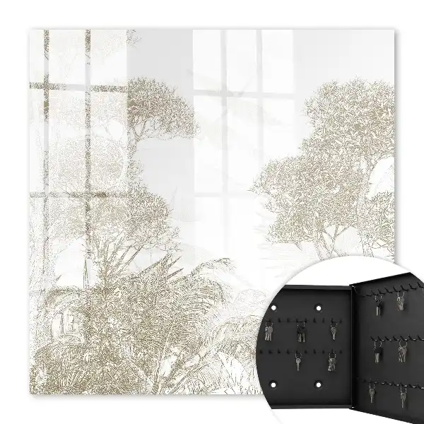 Papier peint motif tropical aux teintes naturelles