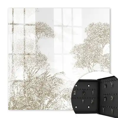 Papier peint motif tropical aux teintes naturelles
