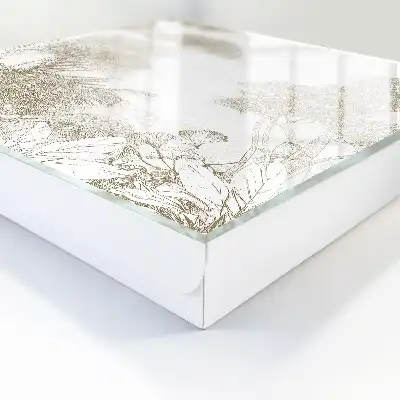 Papier peint motif tropical aux teintes naturelles
