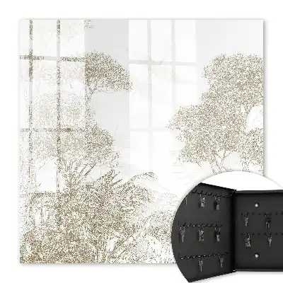 Papier peint motif tropical aux teintes naturelles
