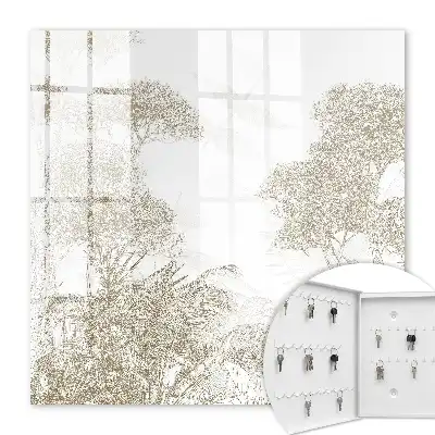 Papier peint motif tropical aux teintes naturelles