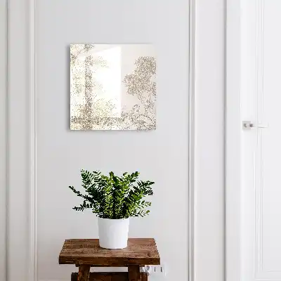 Papier peint motif tropical aux teintes naturelles
