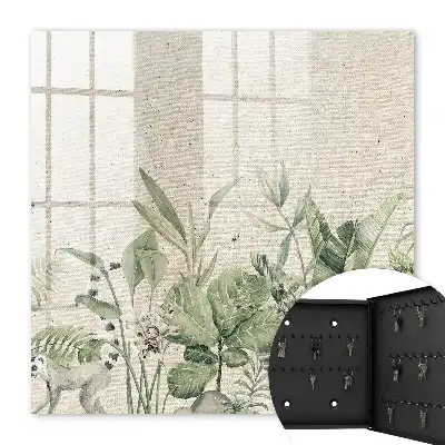 Nature tropicale sur fond beige
