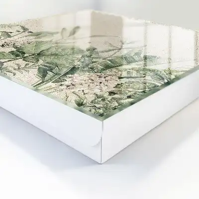 Nature tropicale sur fond beige
