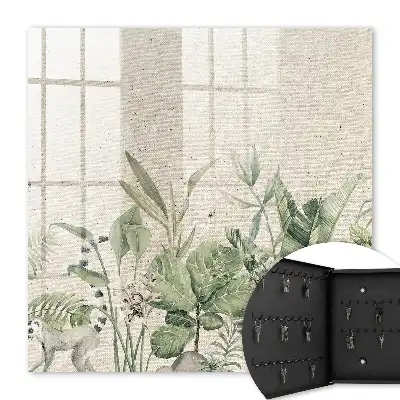 Nature tropicale sur fond beige