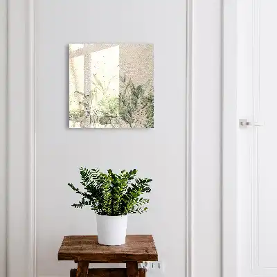 Nature tropicale sur fond beige