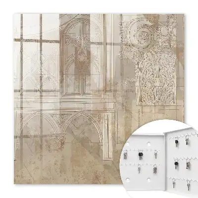 Architecture ancienne sur fond beige