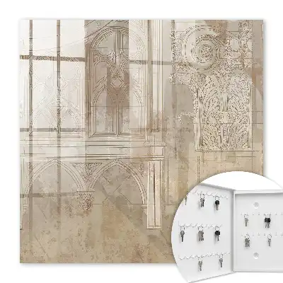 Architecture ancienne sur fond beige