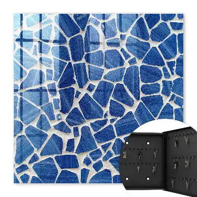 Mosaïque bleue sur fond clair