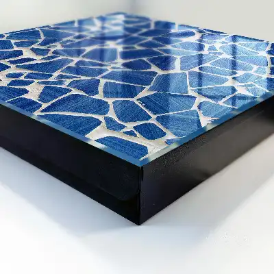 Mosaïque bleue sur fond clair