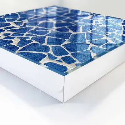 Mosaïque bleue sur fond clair