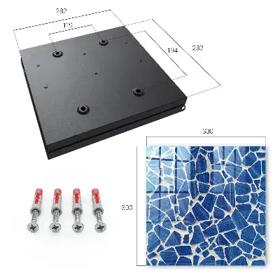 Mosaïque bleue sur fond clair