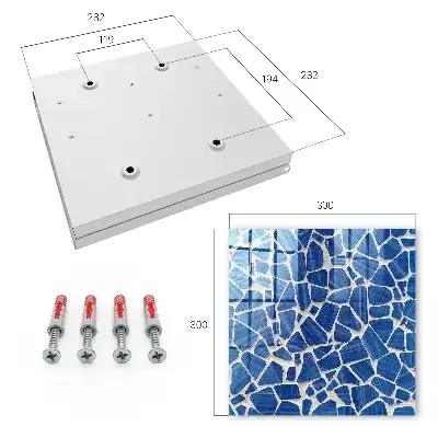 Mosaïque bleue sur fond clair
