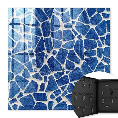 Mosaïque bleue sur fond clair