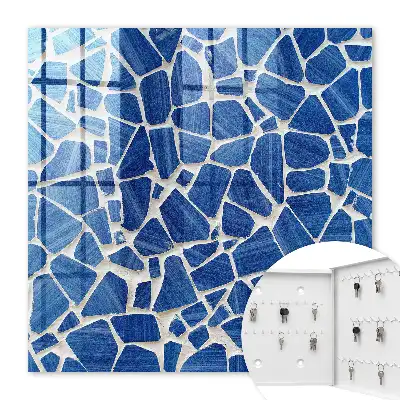 Mosaïque bleue sur fond clair