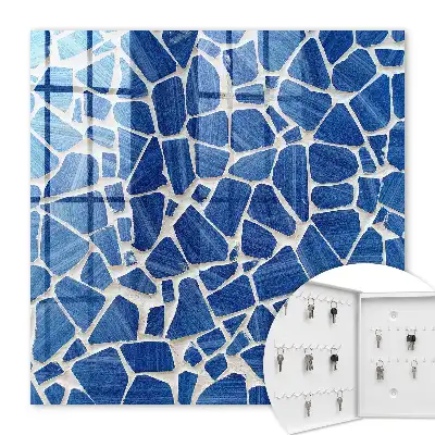 Mosaïque bleue sur fond clair
