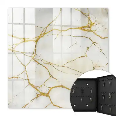 Marbre élégant à motifs de lignes jaunes
