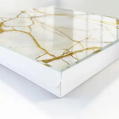 Marbre élégant à motifs de lignes jaunes