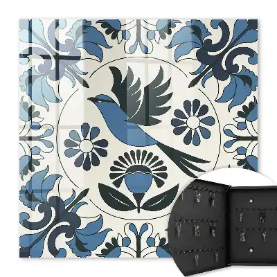 Oiseau bleu portant des lunettes de soleil