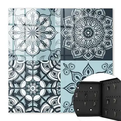 Motifs géométriques aux tons froids