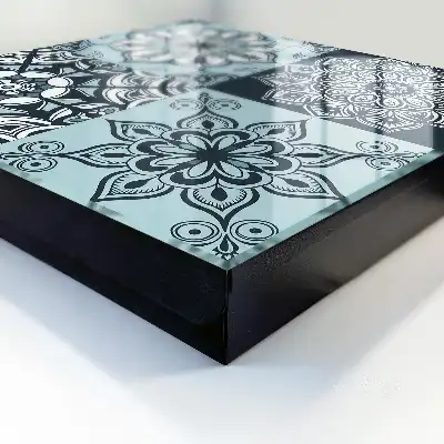 Motifs géométriques aux tons froids