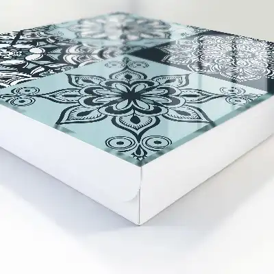 Motifs géométriques aux tons froids