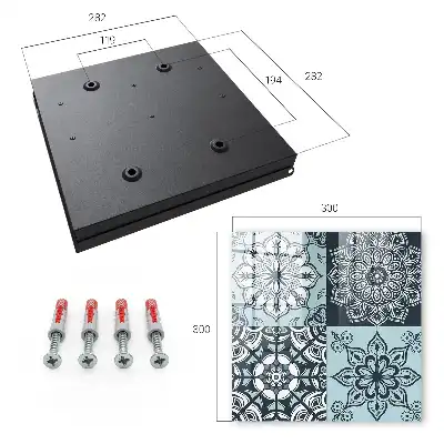 Motifs géométriques aux tons froids