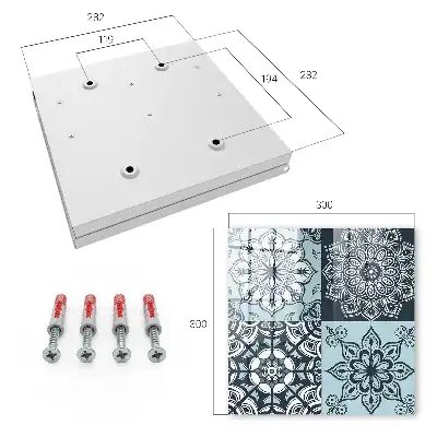 Motifs géométriques aux tons froids