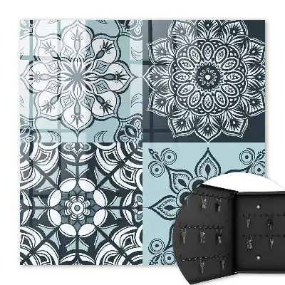 Motifs géométriques aux tons froids