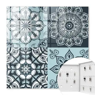 Motifs géométriques aux tons froids