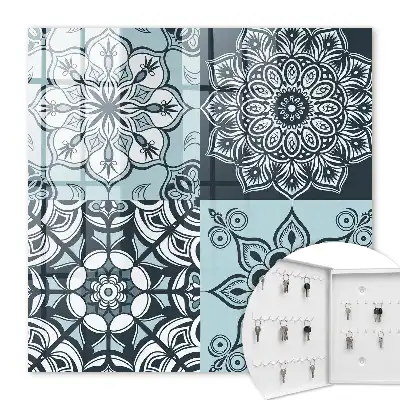Motifs géométriques aux tons froids