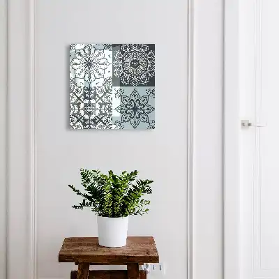Motifs géométriques aux tons froids