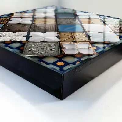 Composition artistique de motifs de carreaux
