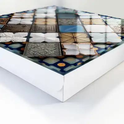 Composition artistique de motifs de carreaux
