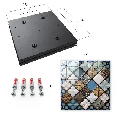 Composition artistique de motifs de carreaux