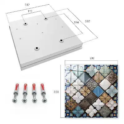 Composition artistique de motifs de carreaux