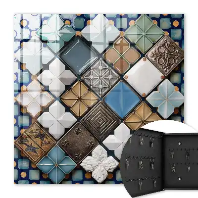 Composition artistique de motifs de carreaux