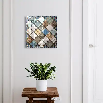Composition artistique de motifs de carreaux