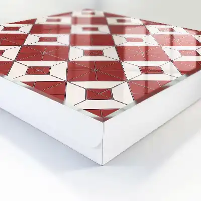 Composition dynamique en mosaïque rouge
