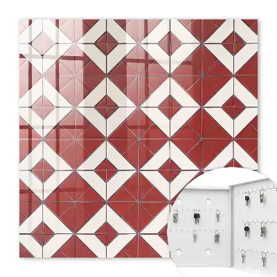 Composition dynamique en mosaïque rouge