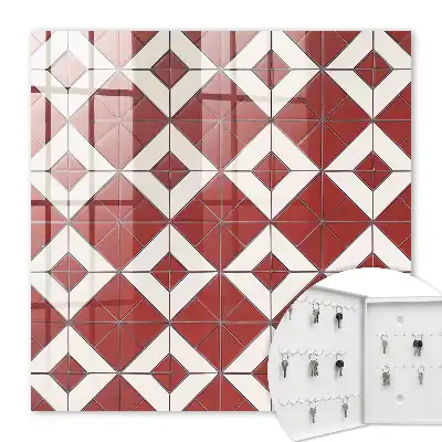 Composition dynamique en mosaïque rouge