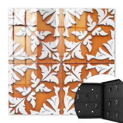 Motif de plantes orange en arrière-plan